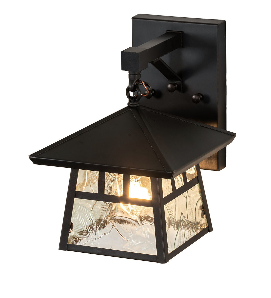 Meyda Tiffany Lighting 92935 Stillwater One Light Wall Sconce Outdoor Bronze / Dark