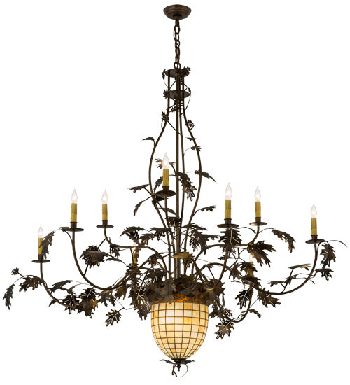 Meyda Tiffany Greenbriar Oak 95358 Chandelier Light - Antique Copper,Burnished