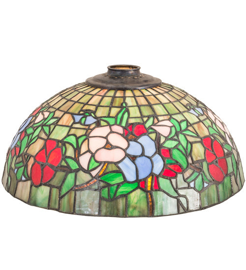 Meyda Tiffany Lighting 98328 Pansies Shade Lamp Shade Bronze / Dark