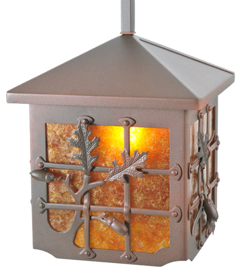 Meyda Tiffany Lighting 108511 Oak Leaf & Acorn One Light Pendant Outdoor Bronze / Dark
