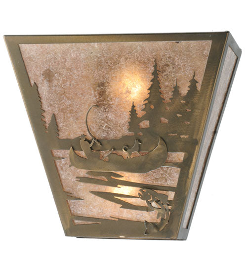 Meyda Tiffany Fly Fishing Creek 108532 Wall Light - Antique Copper