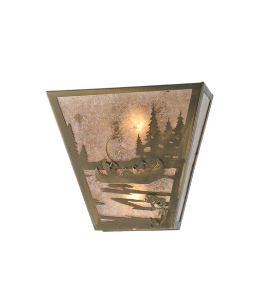 Meyda Tiffany Fly Fishing Creek 108532 Wall Light - Antique Copper