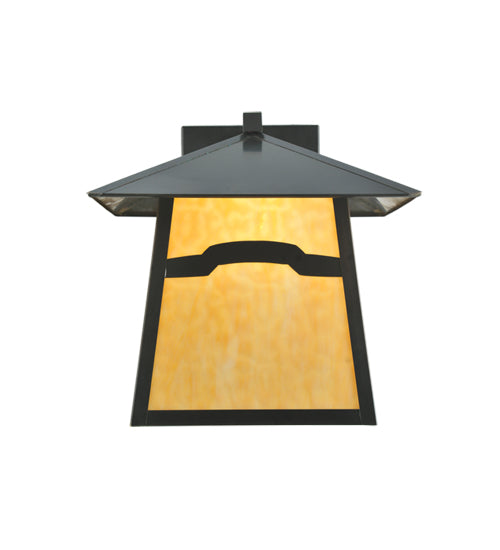 Meyda Tiffany Lighting 108614 Stillwater One Light Wall Sconce Outdoor Bronze / Dark
