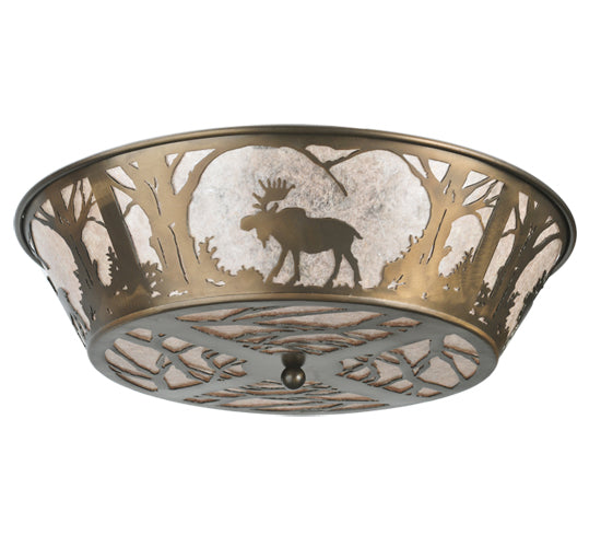 Meyda Tiffany Northwoods Moose At Dawn 108638 Ceiling Light - Antique Copper