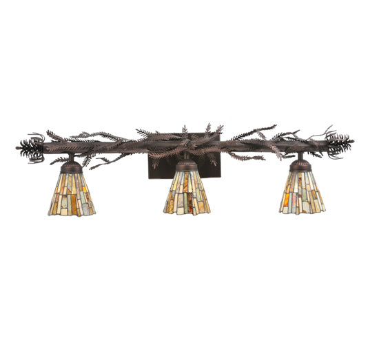 Meyda Tiffany Delta 108664 Bath Vanity Light 36 in. wide - Mahogany Bronze