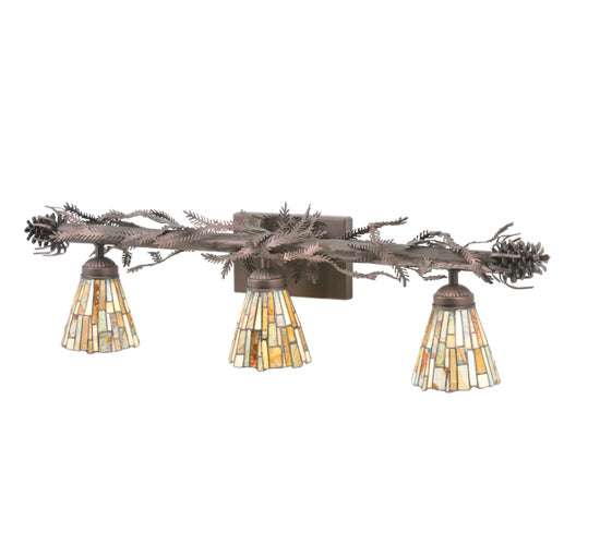 Meyda Tiffany Delta 108664 Bath Vanity Light 36 in. wide - Mahogany Bronze
