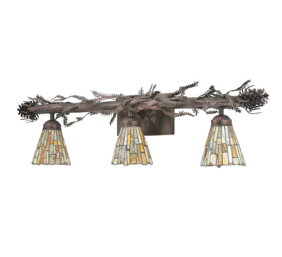 Meyda Tiffany Delta 108664 Bath Vanity Light 36 in. wide - Mahogany Bronze