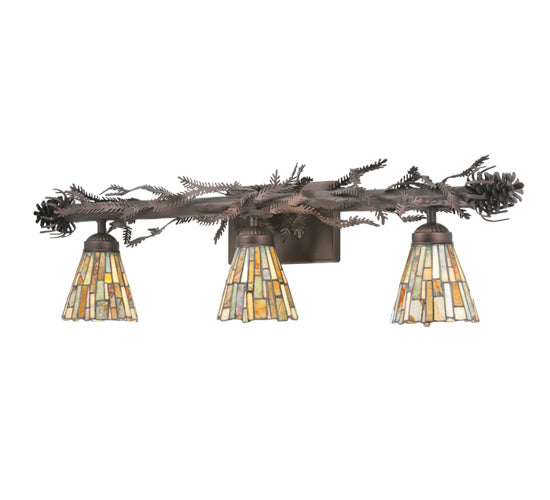 Meyda Tiffany Delta 108664 Bath Vanity Light 36 in. wide - Mahogany Bronze