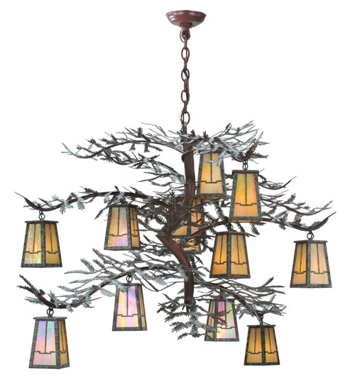 Meyda Tiffany Pine Branch 108758 Chandelier Light - Rust