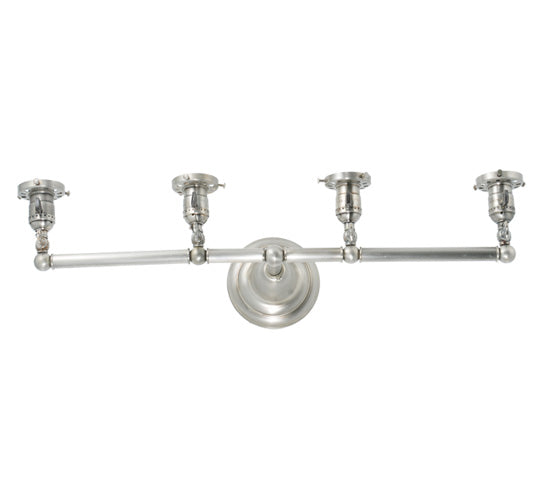 Meyda Tiffany Lighting 108760 Wild Horses Four Light Wall Sconce Hardware Utility Light Pewter, Nickel, Silver