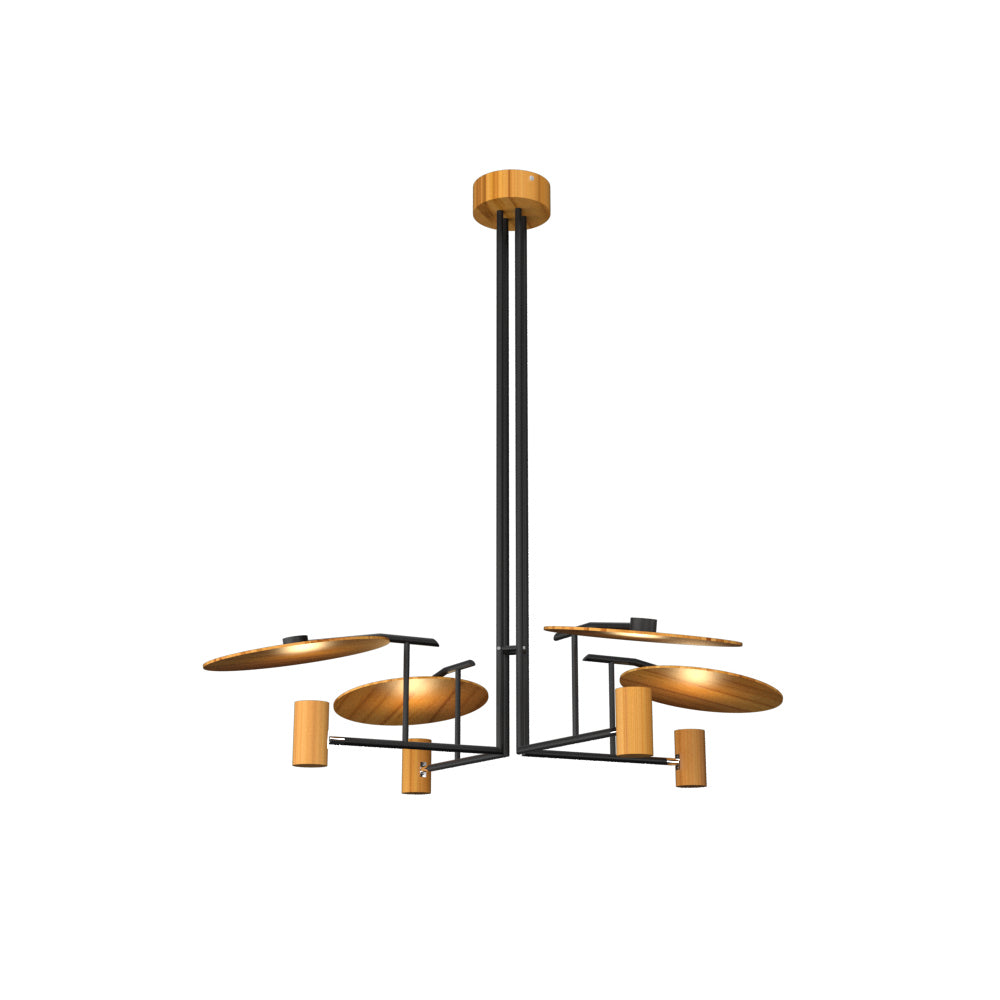 Accord Dot 1419.12 Chandelier Light - Teak