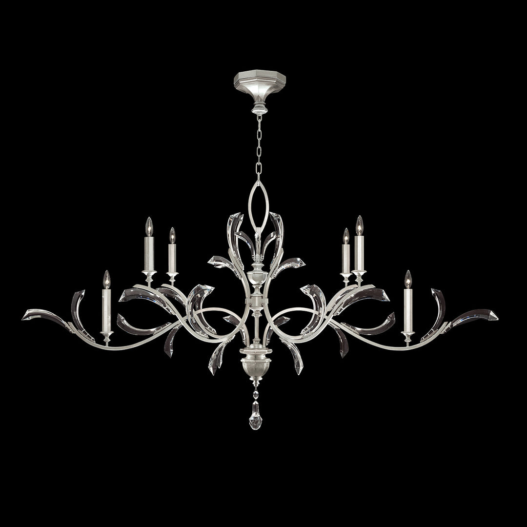 Fine Art Beveled Arcs 700840-SF4 Chandelier Light - Silver Leaf