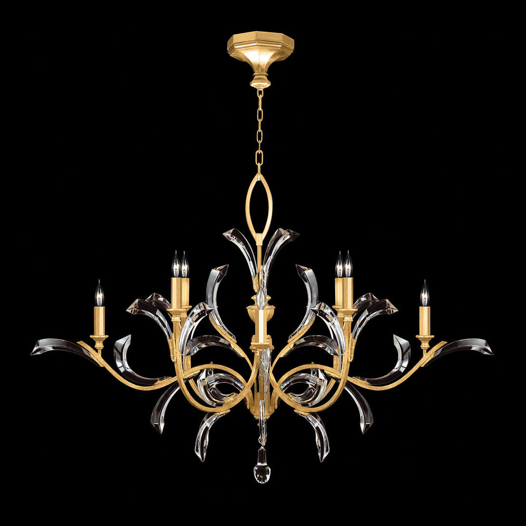 Fine Art Beveled Arcs 701240-SF3 Chandelier Light - Gold Leaf