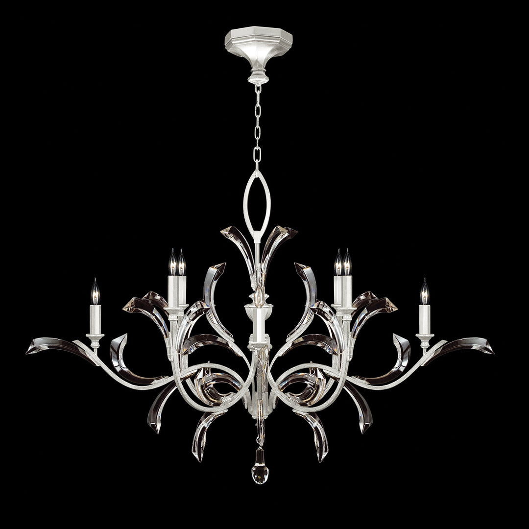 Fine Art Beveled Arcs 701240-SF4 Chandelier Light - Silver Leaf