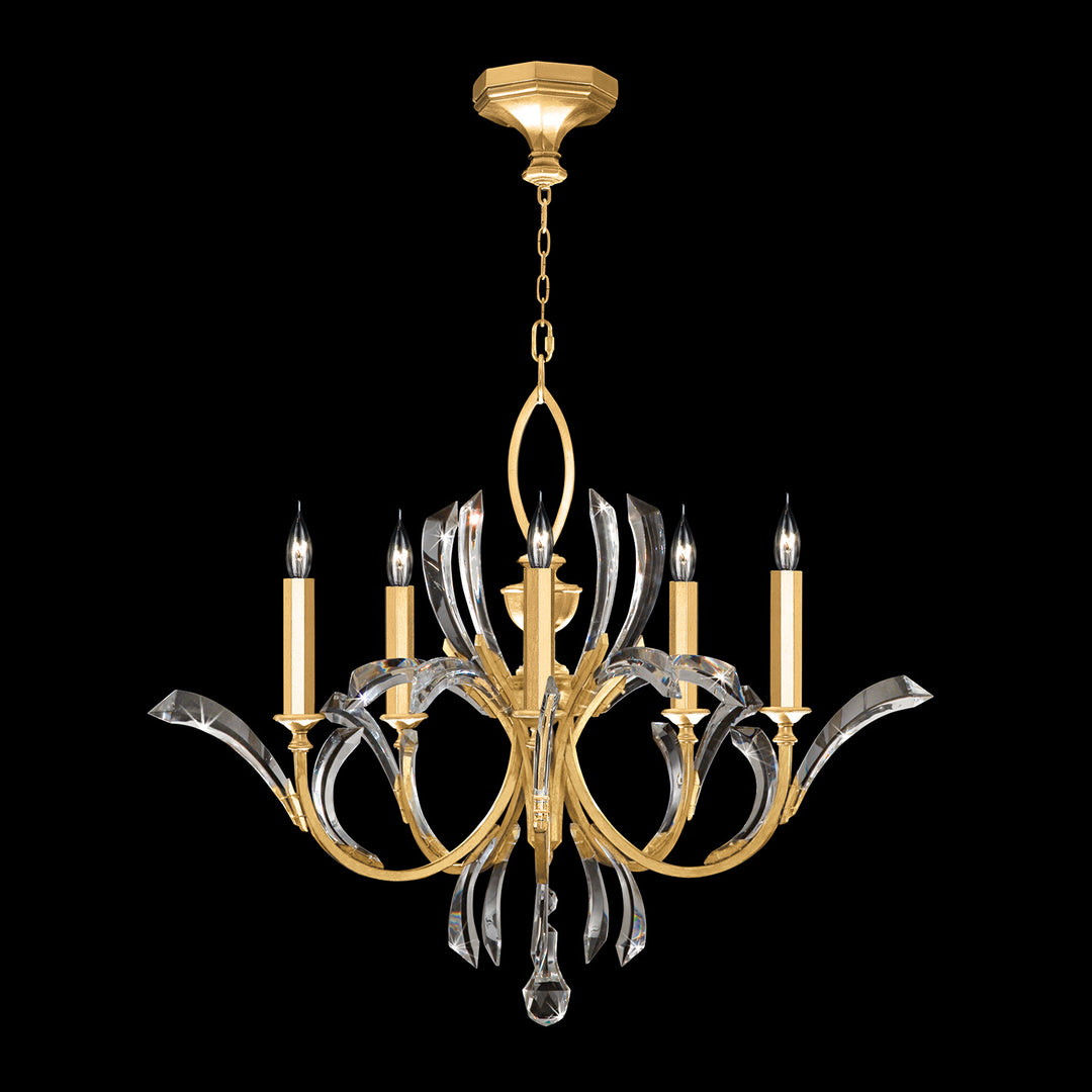 Fine Art Beveled Arcs 702240-SF3 Chandelier Light - Gold Leaf