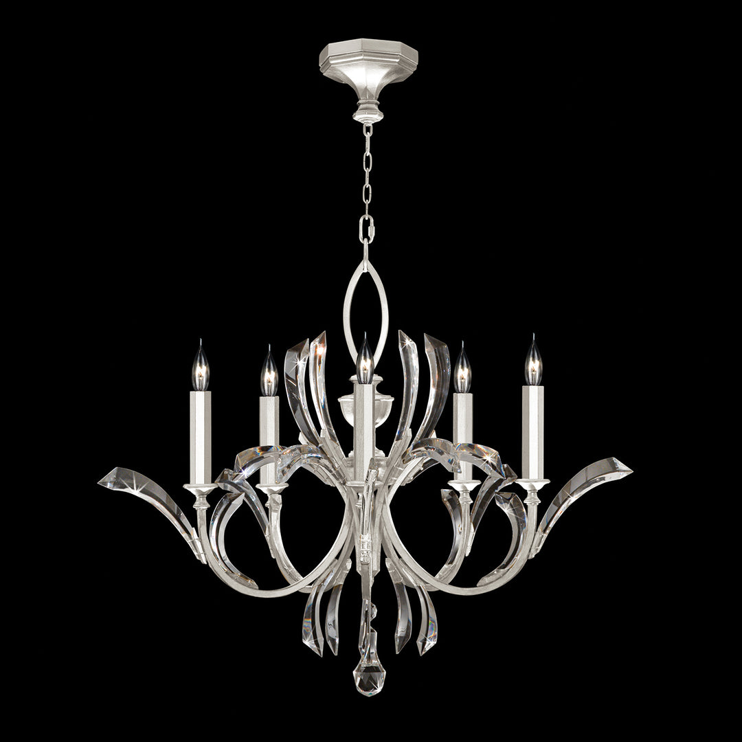 Fine Art Beveled Arcs 702240-SF4 Chandelier Light - Silver Leaf