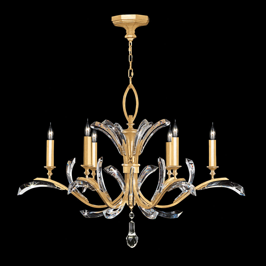 Fine Art Beveled Arcs 702440-SF3 Chandelier Light - Gold Leaf