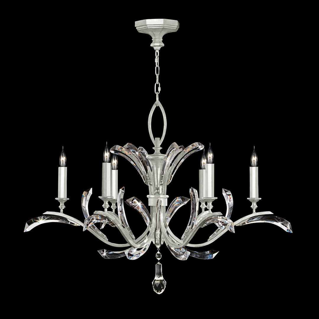 Fine Art Beveled Arcs 702440-SF4 Chandelier Light - Silver Leaf