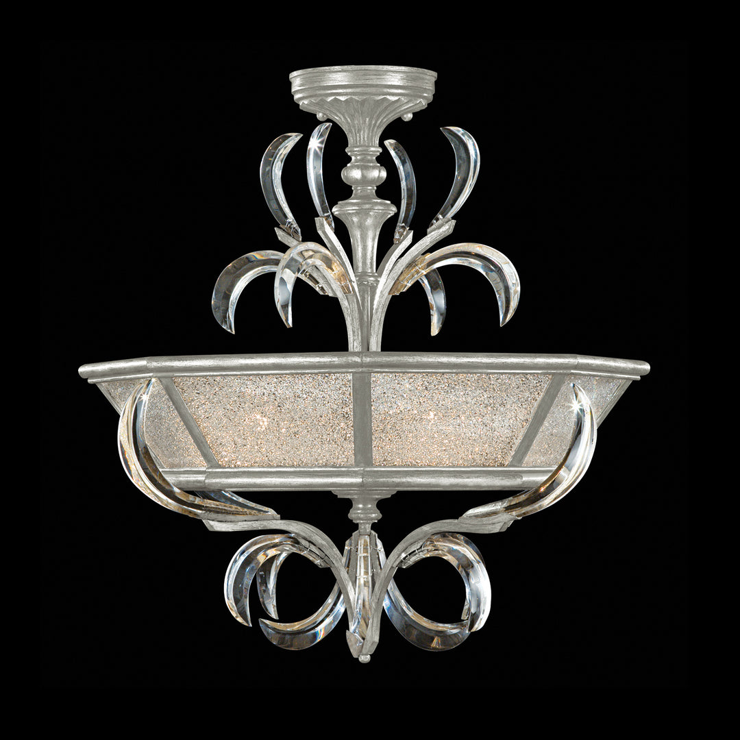 Fine Art Beveled Arcs 704340-SF4 Ceiling Light - Silver Leaf