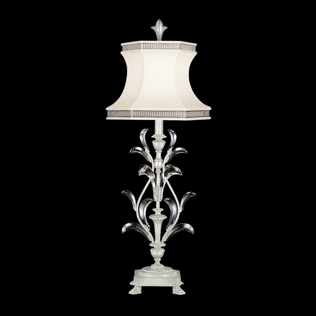 Fine Art Lighting 737810-SF4 Beveled Arcs One Light Table Lamp Lamp Pewter, Nickel, Silver