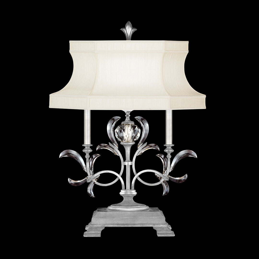 Fine Art Lighting 737910-SF4 Beveled Arcs One Light Table Lamp Lamp Pewter, Nickel, Silver