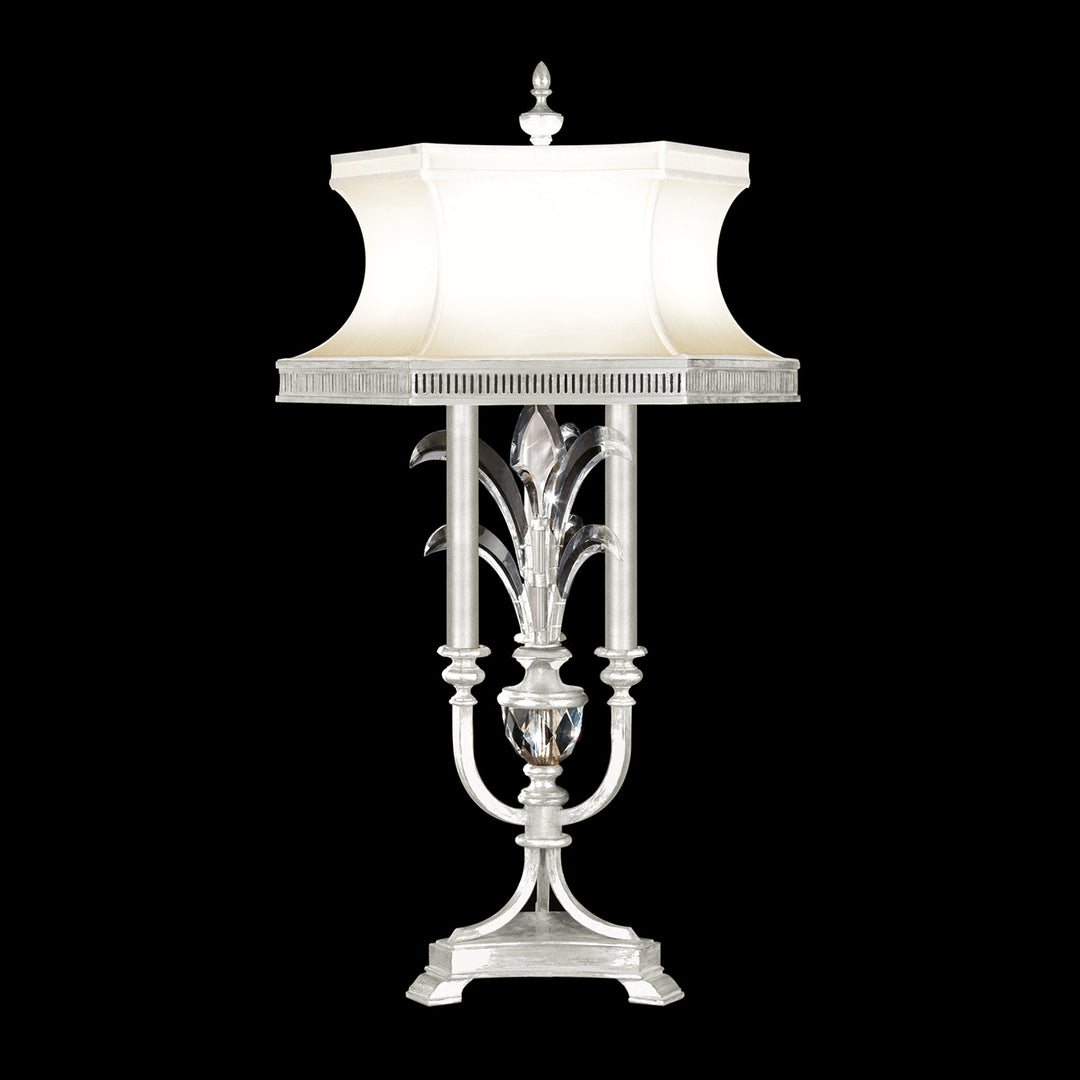 Fine Art Lighting 738210-SF4 Beveled Arcs Three Light Table Lamp Lamp Pewter, Nickel, Silver