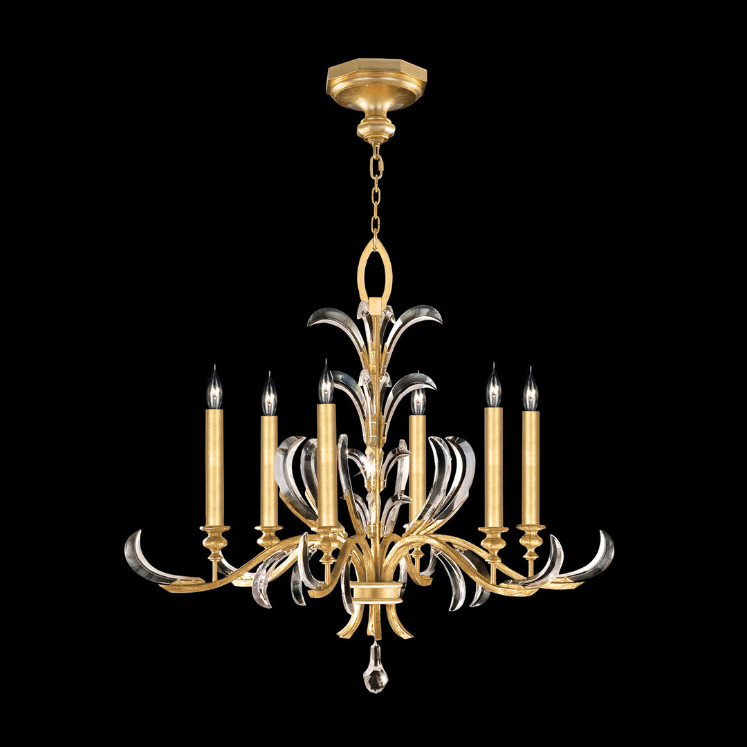 Fine Art Beveled Arcs 739140-SF3 Chandelier Light - Gold Leaf