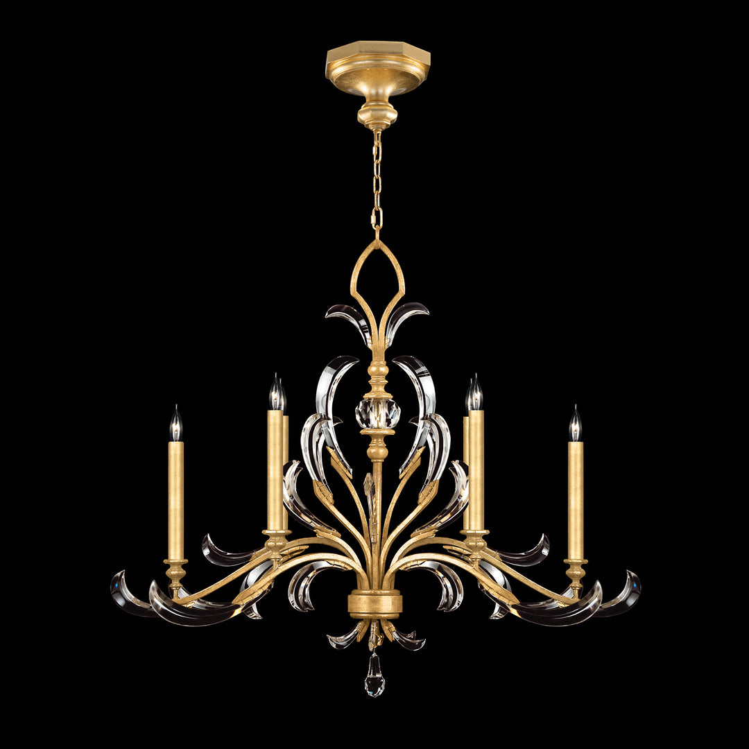 Fine Art Beveled Arcs 739240-SF3 Chandelier Light - Gold Leaf