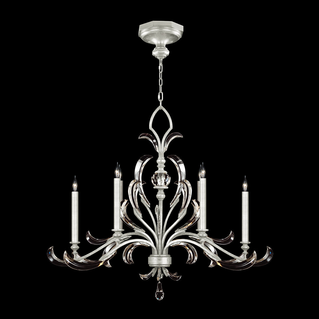 Fine Art Beveled Arcs 739240-SF4 Chandelier Light - Silver Leaf