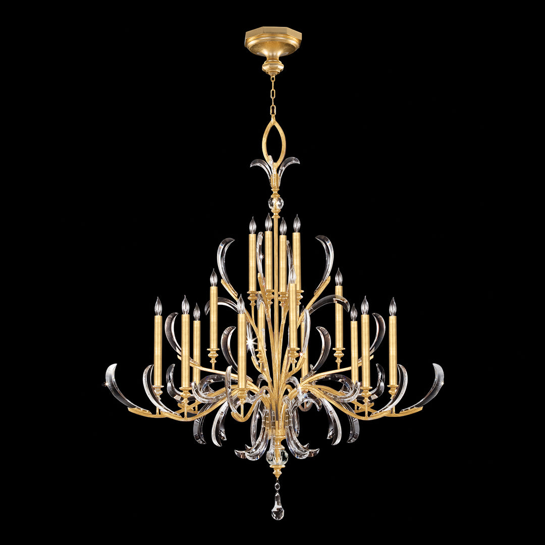 Fine Art Beveled Arcs 739640-SF3 Chandelier Light - Gold Leaf