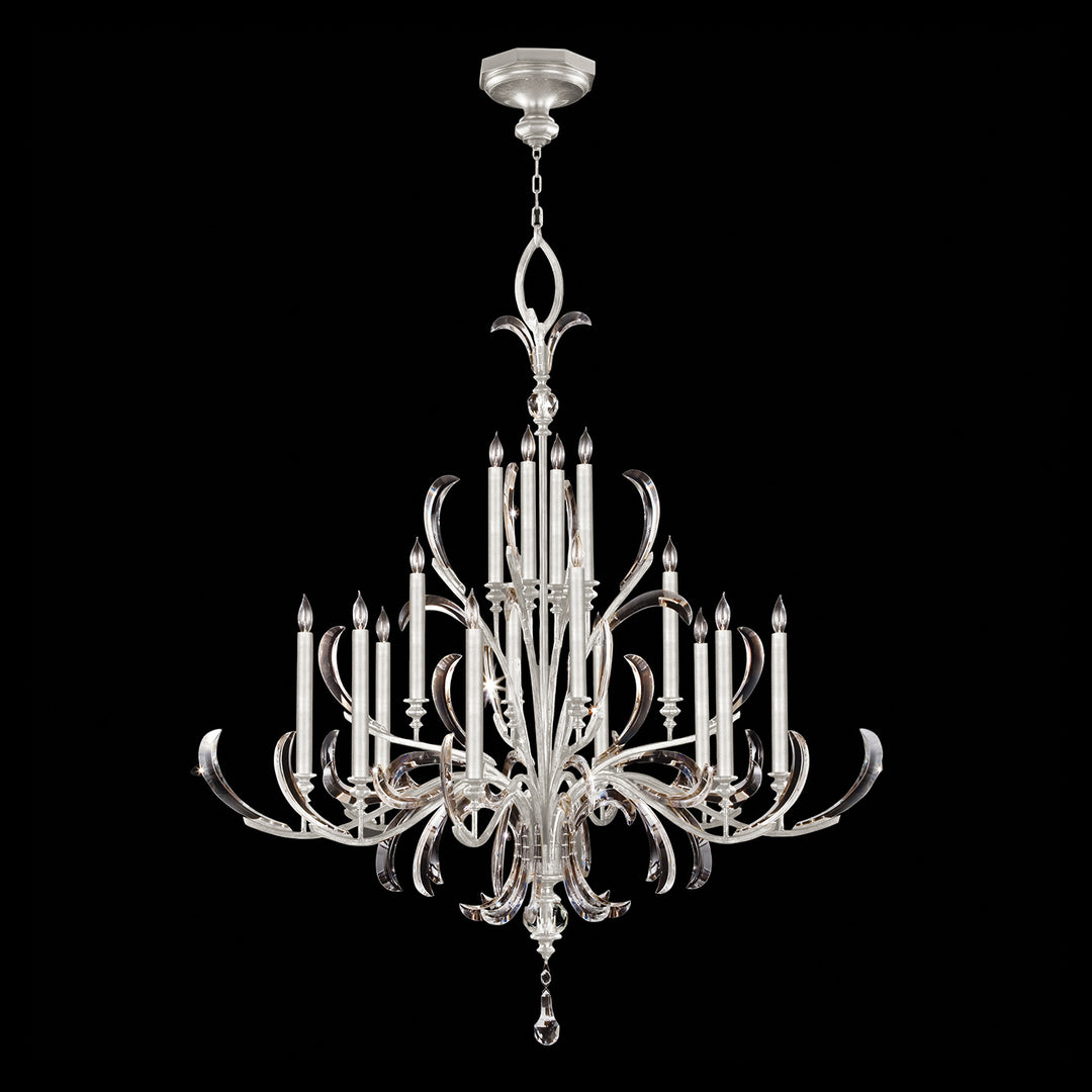 Fine Art Beveled Arcs 739640-SF4 Chandelier Light - Silver Leaf