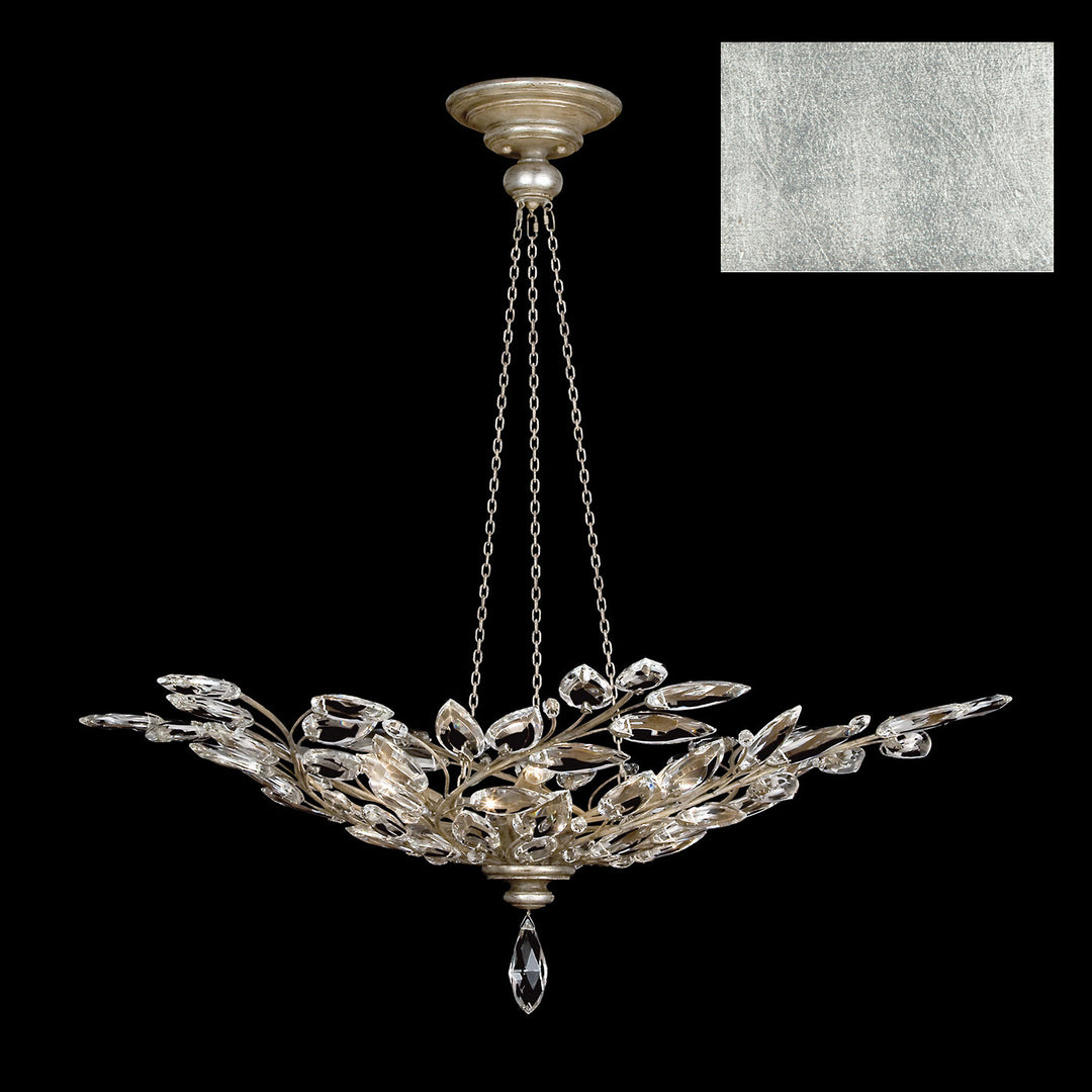 Fine Art Crystal Laurel 753740-SF4 Pendant Light - Silver Leaf