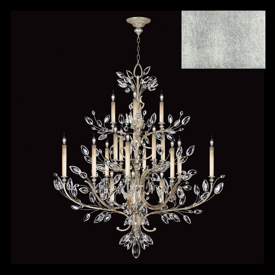 Fine Art Crystal Laurel 771140-SF4 Chandelier Light - Silver Leaf