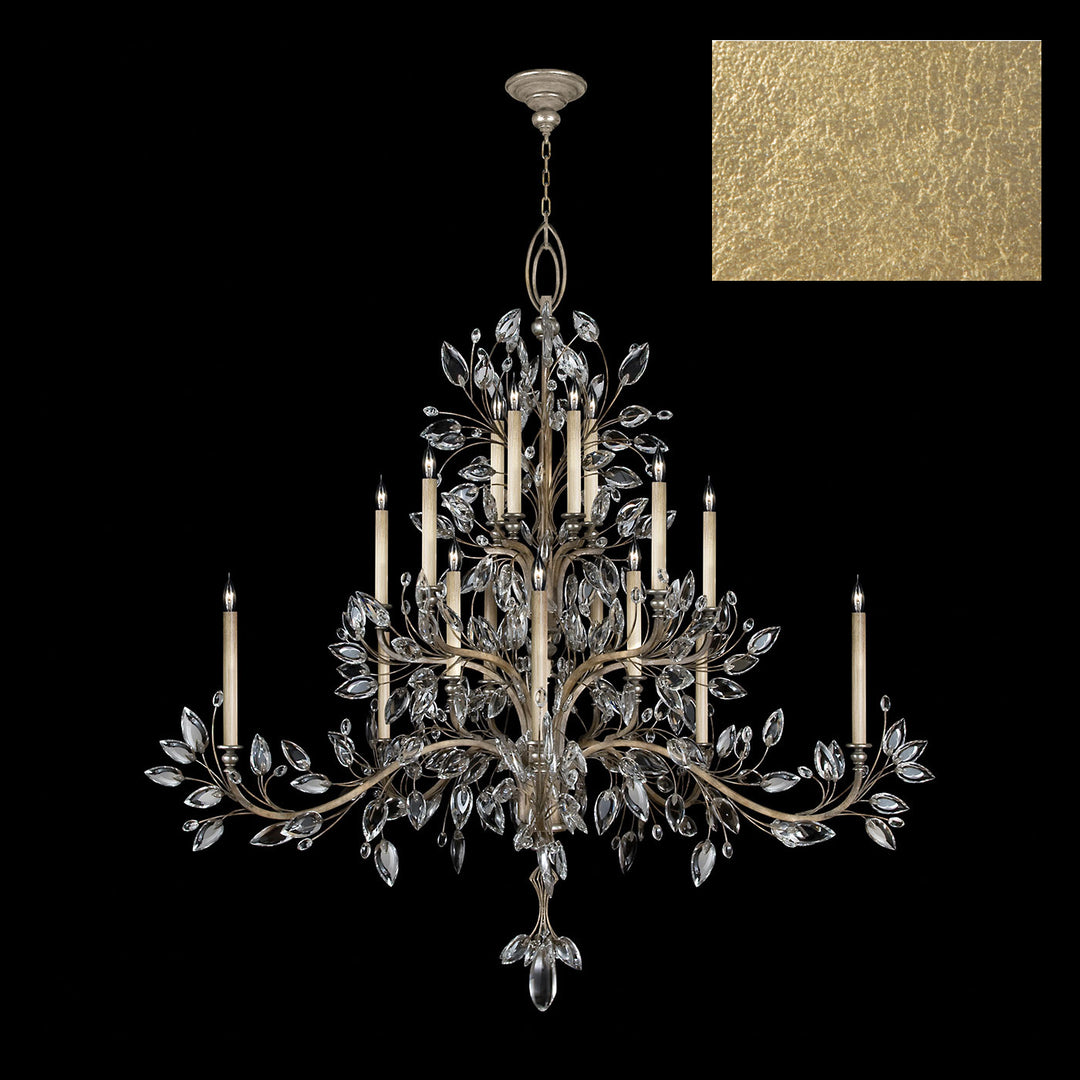 Fine Art Crystal Laurel 771240-SF3 Chandelier Light - Gold Leaf