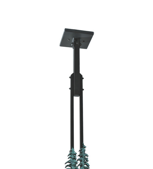 Meyda Tiffany Winter Pine 108987 Pendant Light - Black/Green/Silver Mica