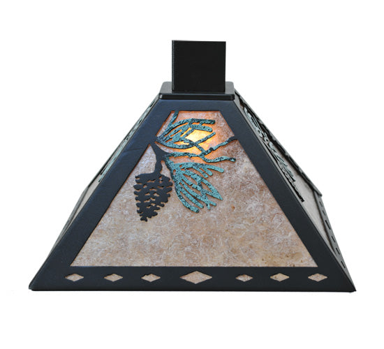 Meyda Tiffany Winter Pine 108987 Pendant Light - Black/Green/Silver Mica