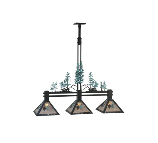 Meyda Tiffany Winter Pine 108987 Pendant Light - Black/Green/Silver Mica