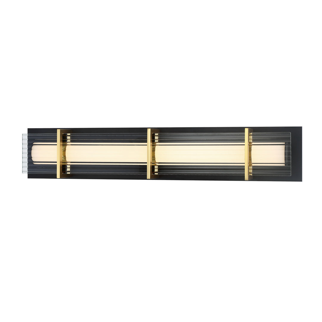 George Kovacs Midnight Gold P1513-707-L Bath Vanity Light 28 in. wide - Sand Coal And Honey Gold