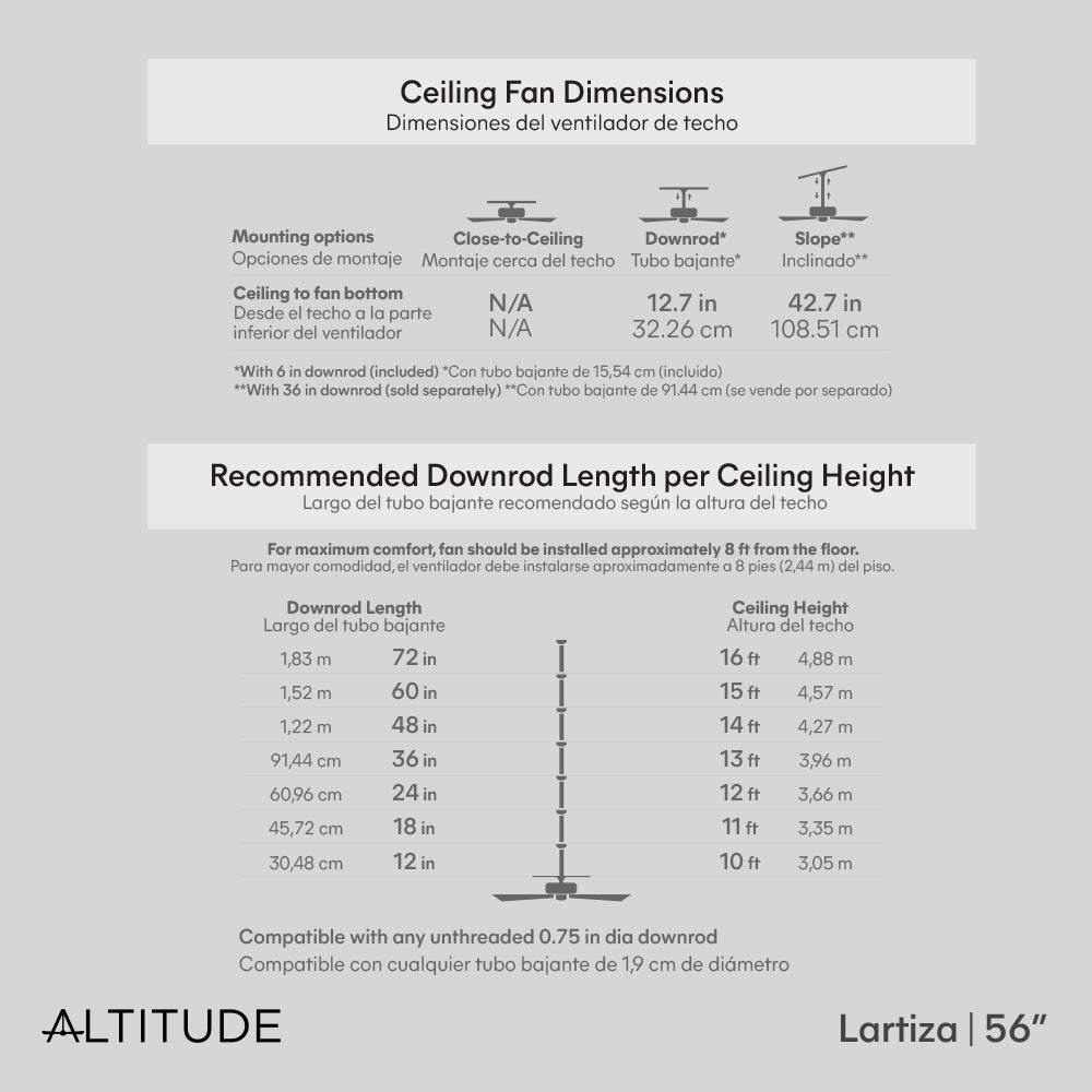 56" Laritza Indoor/Outdoor Fan ABS Blades w LED Light Kit Brushed Nickel