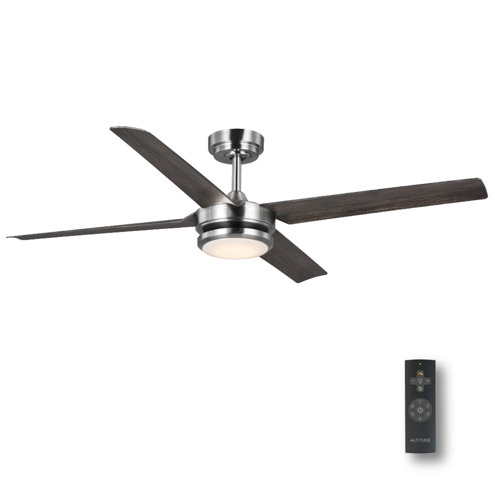 Altitude Laritza 108L56BNDDW Ceiling Fan 56 - Brushed Nickel Dark Driftwood, Dark Driftwood/