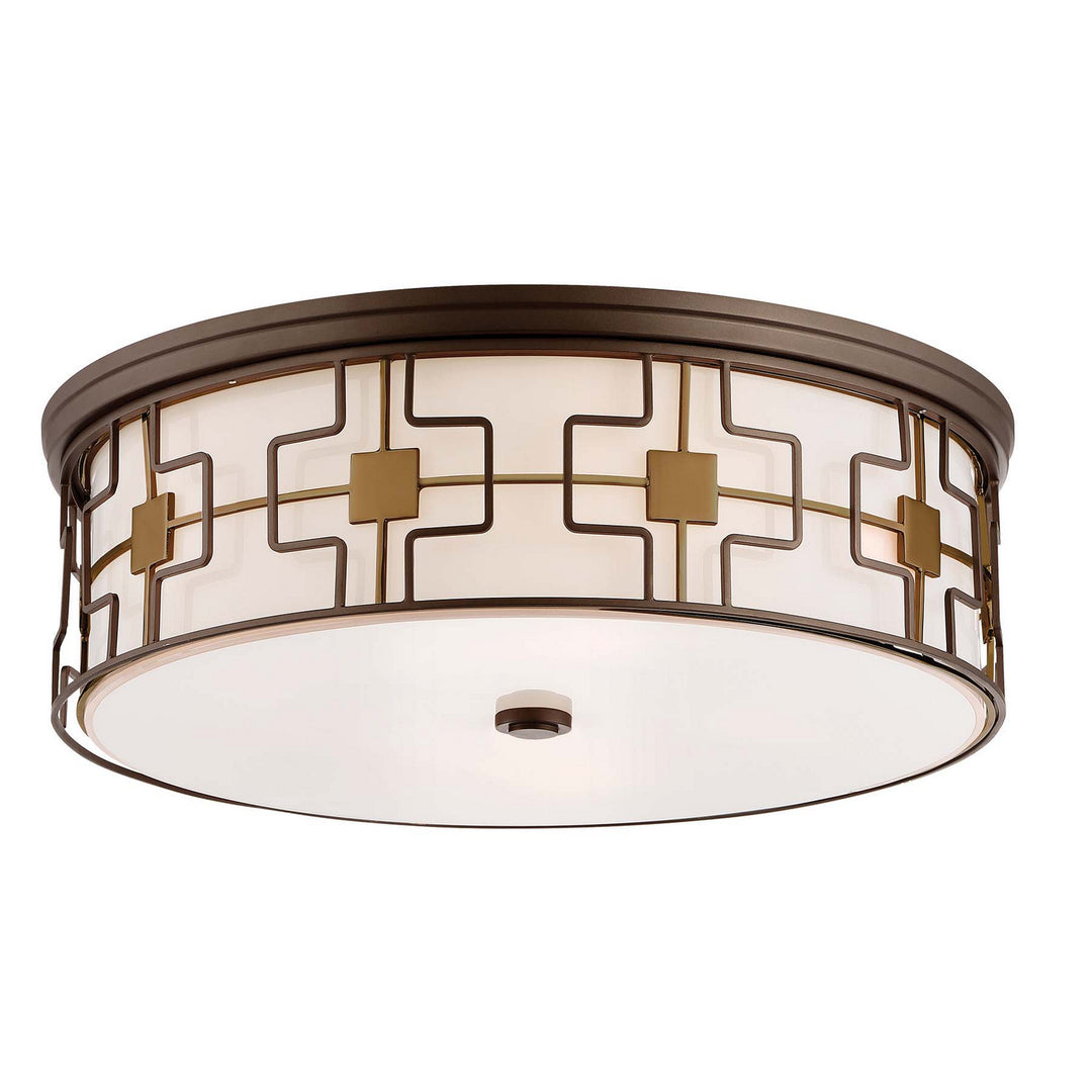 Minka-Lavery 1846-104-L Ceiling Light - Dark Brushed Bronze W/Aged Bra