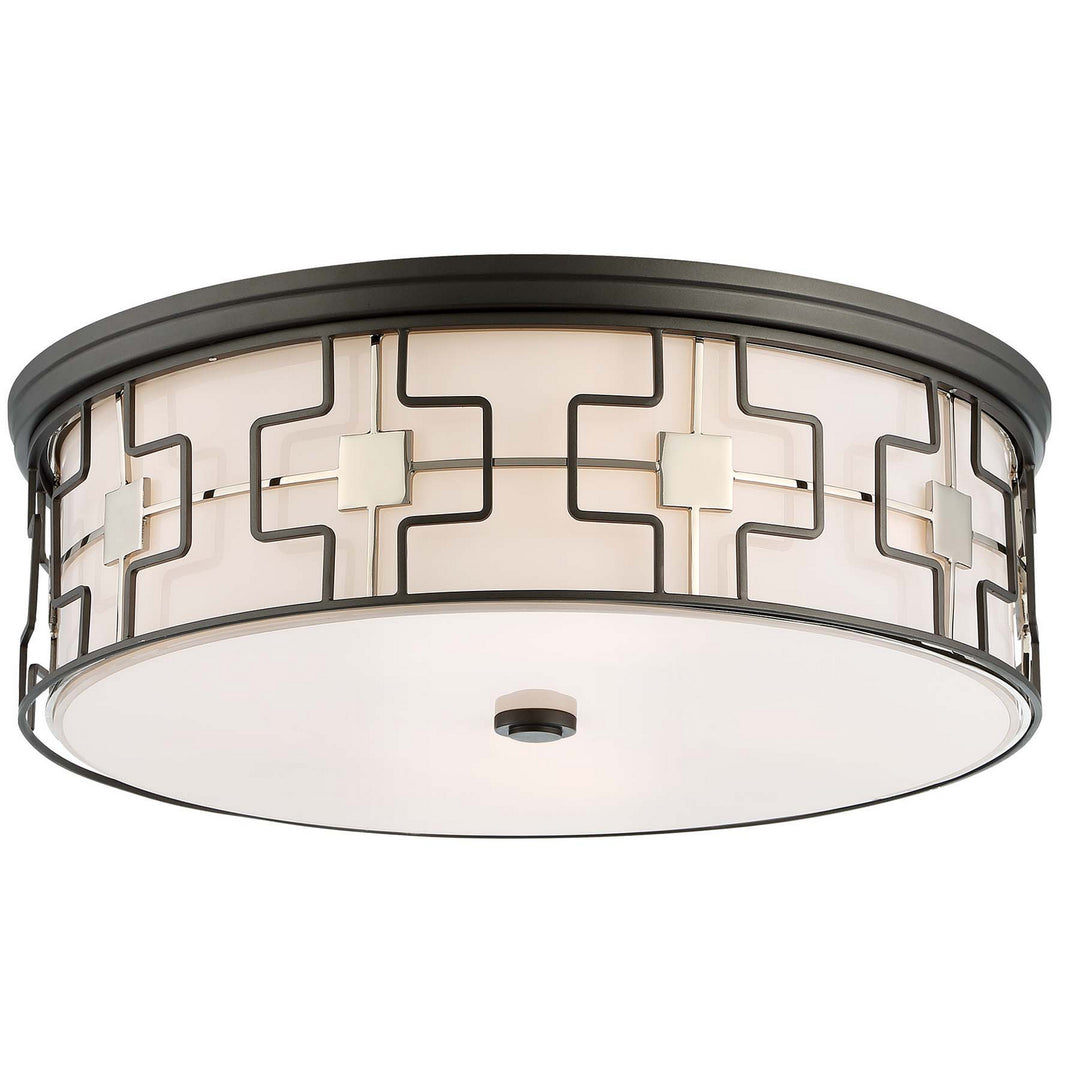 Minka-Lavery 1846-105-L Ceiling Light - Dark Gray W/Polished Nickel