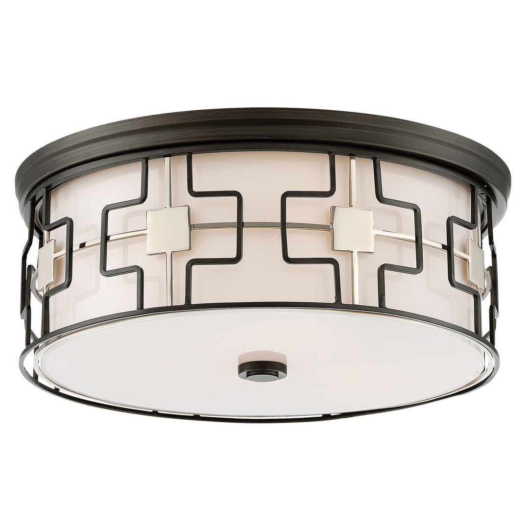 Minka-Lavery 846-105-L Ceiling Light - Dark Gray W/Polished Nickel