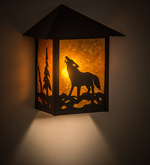Meyda Tiffany Lighting 109130 Seneca One Light Wall Sconce Outdoor Bronze / Dark