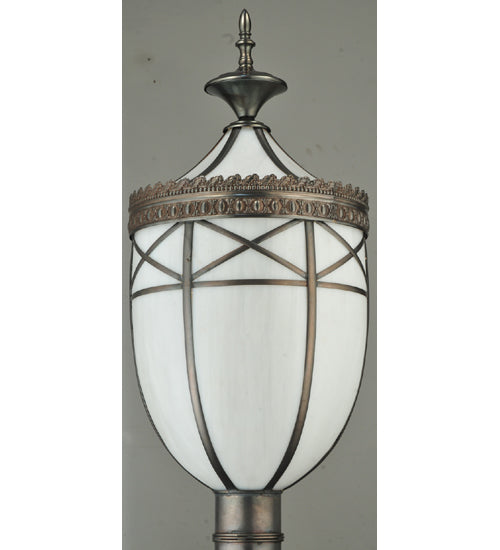 Meyda Tiffany Lighting 109155 Borough Hall One Light Post Mount Outdoor Bronze / Dark