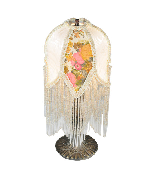 Meyda Tiffany Lighting 109198 Fabric & Fringe One Light Accent Lamp Lamp Bronze / Dark