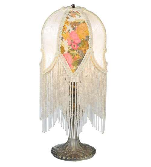 Meyda Tiffany Lighting 109198 Fabric & Fringe One Light Accent Lamp Lamp Bronze / Dark