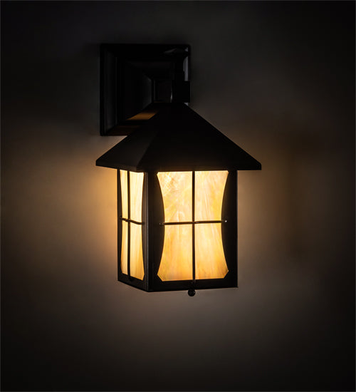 Meyda Tiffany Lighting 109263 Pelham Manor One Light Wall Sconce Outdoor Bronze / Dark