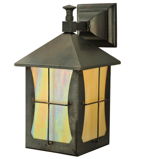 Meyda Tiffany Lighting 109264 Pelham Manor One Light Wall Sconce Outdoor Bronze / Dark