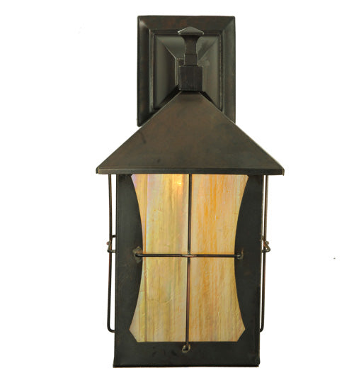 Meyda Tiffany Lighting 109264 Pelham Manor One Light Wall Sconce Outdoor Bronze / Dark